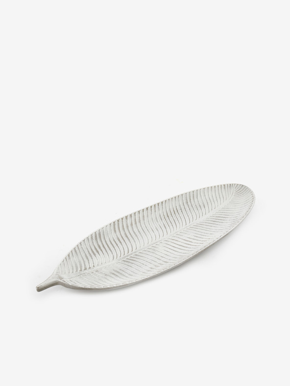 SIFCON Beli leseni okrasni pladenj v obliki lista SIFCON