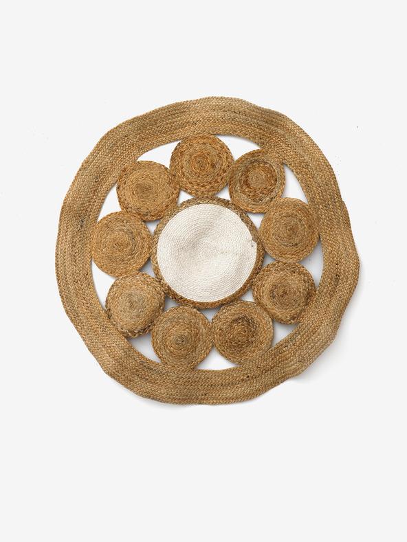 SIFCON Okrogla preproga iz jute 90 cm SIFCON