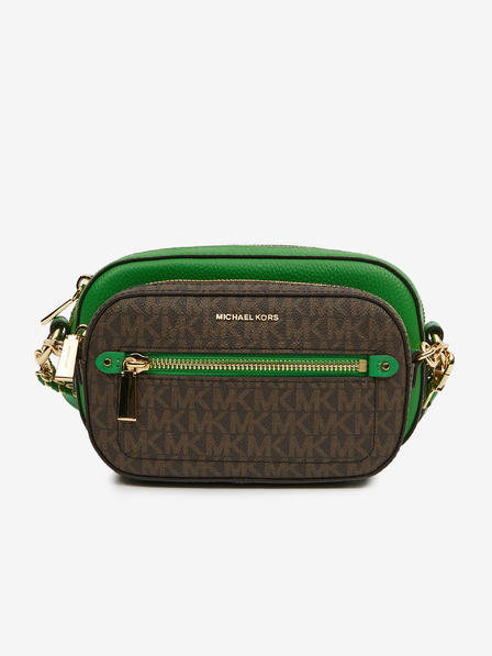 Michael Kors Rjava in zelena ženska usnjena križna torbica Michael Kors