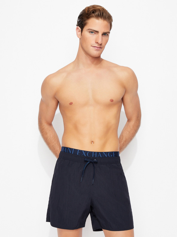Armani Exchange Temno modre moške kopalke Armani Exchange