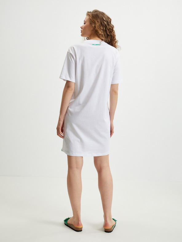 Karl Lagerfeld Bela ženska obleka KARL LAGERFELD