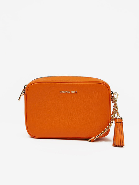 Michael Kors Oranžna ženska usnjena križna torbica Michael Kors Jet Set