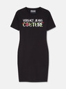 Versace Jeans Couture Črna ženska obleka s plaščem Versace Jeans Couture