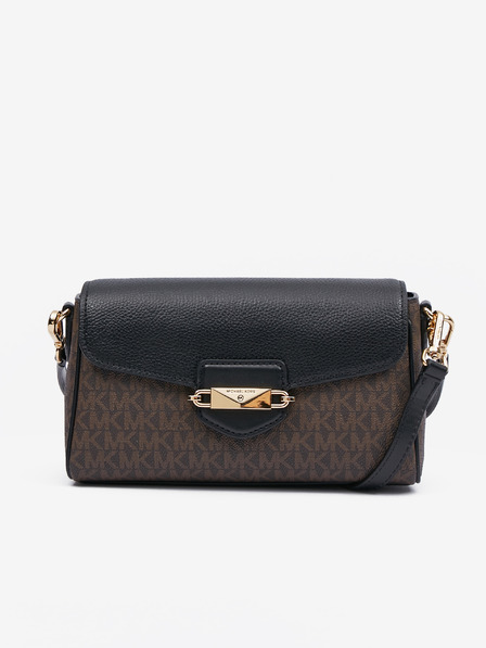 Michael Kors Rjava ženska vzorčasta torbica s križem Michael Kors
