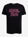 Karl Lagerfeld Črna moška majica KARL LAGERFELD