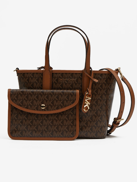 Michael Kors Temno rjava ženska vzorčasta torba Michael Kors XS Open Tote