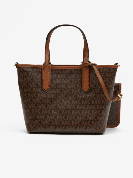 Michael Kors Temno rjava ženska vzorčasta torba Michael Kors XS Open Tote