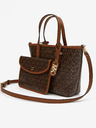 Michael Kors Temno rjava ženska vzorčasta torba Michael Kors XS Open Tote