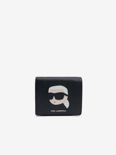 Karl Lagerfeld Črna ženska majhna usnjena denarnica KARL LAGERFELD