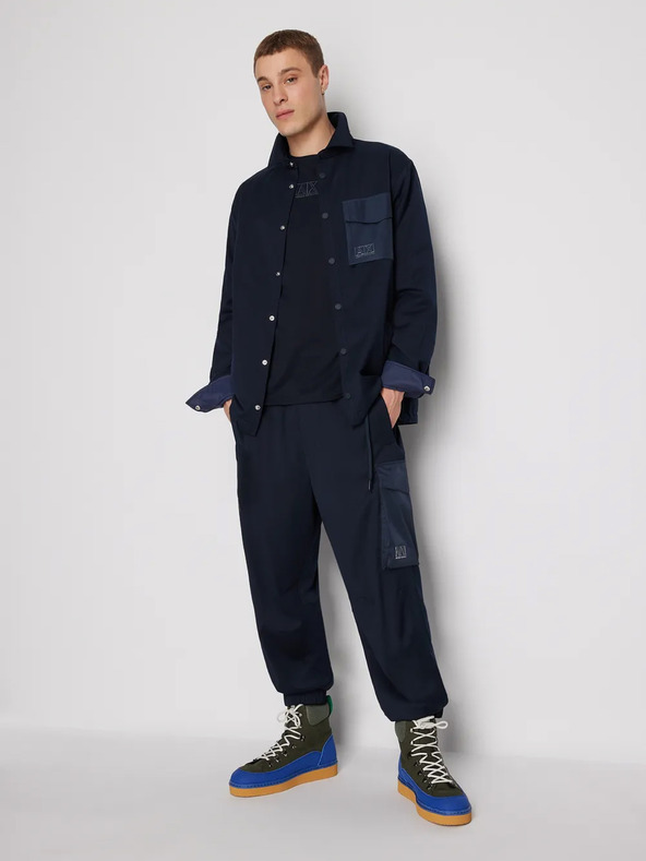 Armani Exchange Temno modra moška majica Armani Exchange