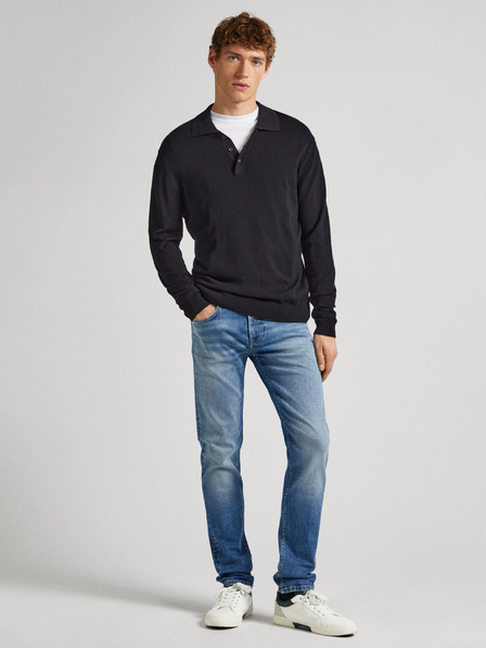Pepe Jeans Modre moške kavbojke ravnega kroja Pepe Jeans