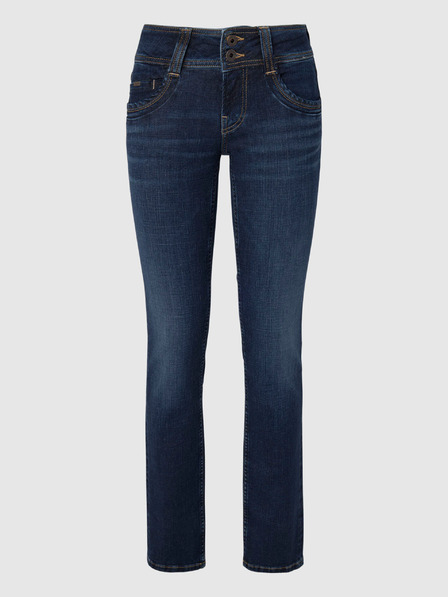 Pepe Jeans Temno modre ženske kavbojke ozkega kroja Pepe Jeans