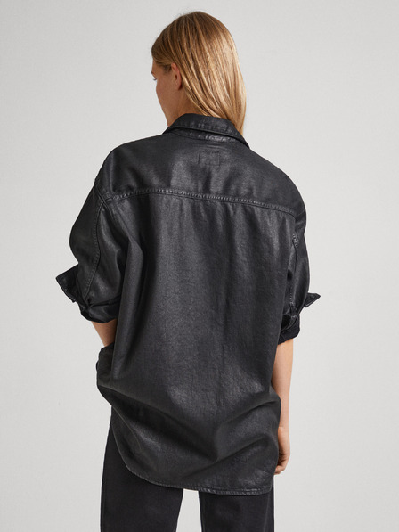 Pepe Jeans Črna ženska majica iz džinsa Pepe Jeans
