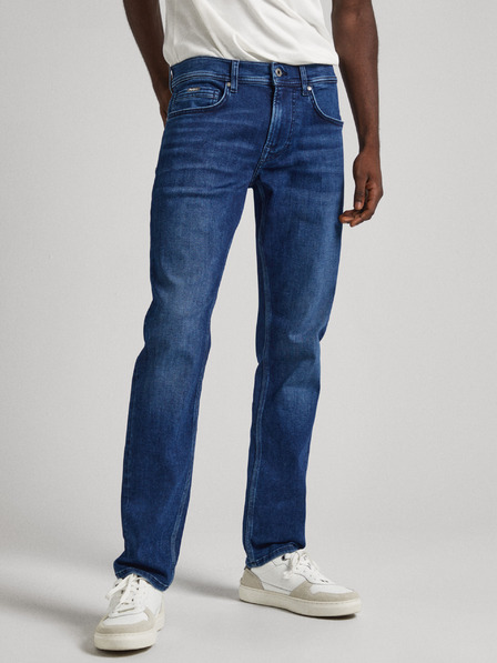 Pepe Jeans Temno modre moške slim fit kavbojke Pepe Jeans