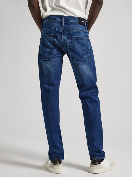 Pepe Jeans Temno modre moške slim fit kavbojke Pepe Jeans