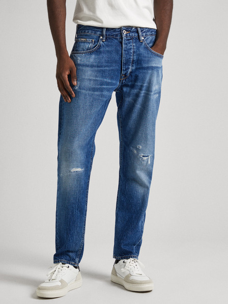 Pepe Jeans Modre moške kavbojke ravnega kroja Pepe Jeans