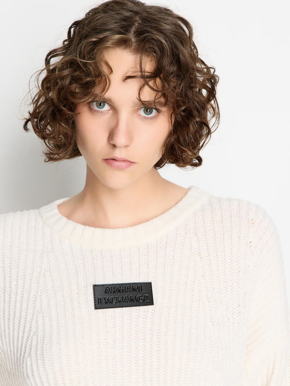 Armani Exchange Kremna Armani Exchange Ženski pulover iz volne