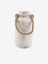 SIFCON Mala keramična vaza z ročajem iz vrvi SIFCON