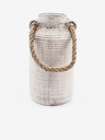 SIFCON Vaza iz kamenine z ročajem iz vrvi 26x13cm SIFCON