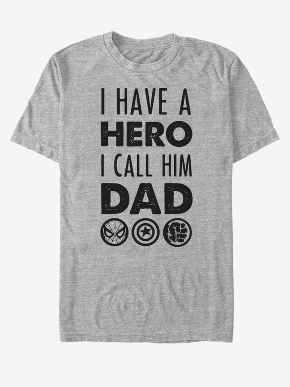 ZOOT.Fan Siva unisex majica ZOOT.Fan Marvel Hero Dad