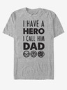 ZOOT.Fan Siva unisex majica ZOOT.Fan Marvel Hero Dad