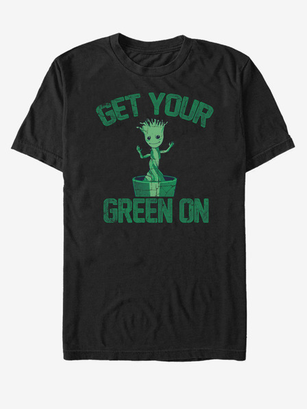 ZOOT.Fan Črna unisex majica Get Your Green On Groot Guardians of the Galaxy ZOOT.FAN Marvel