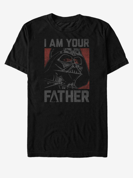 ZOOT.Fan Črna unisex majica ZOOT.Fan Star Wars Očetovska figura