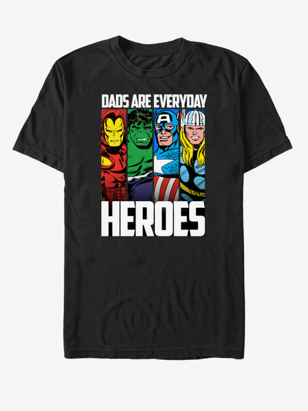 ZOOT.Fan Črna unisex majica ZOOT.Fan Marvel Everyday Hero Oče