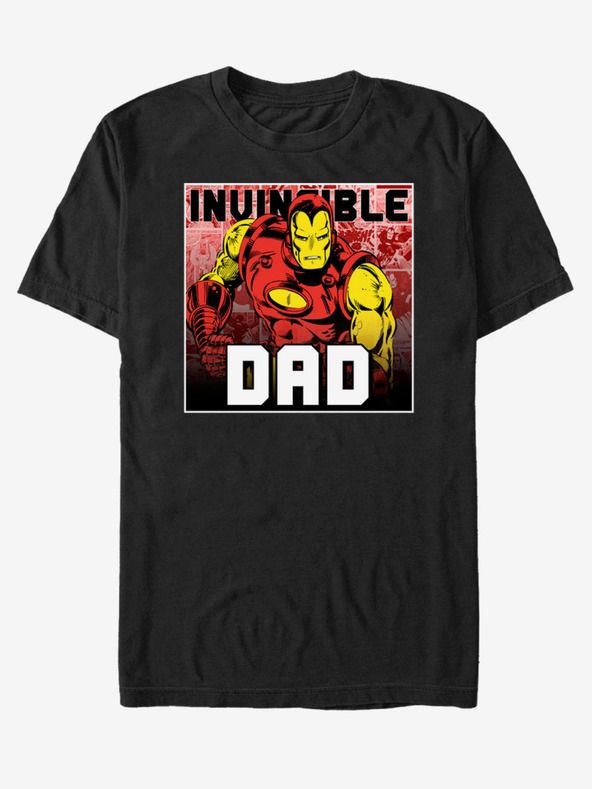 ZOOT.Fan Črna unisex majica ZOOT.Fan Marvel Invincible Dad