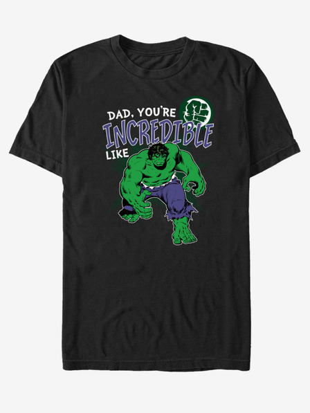 ZOOT.Fan Črna unisex majica ZOOT.Fan Marvel Incredible Like Dad