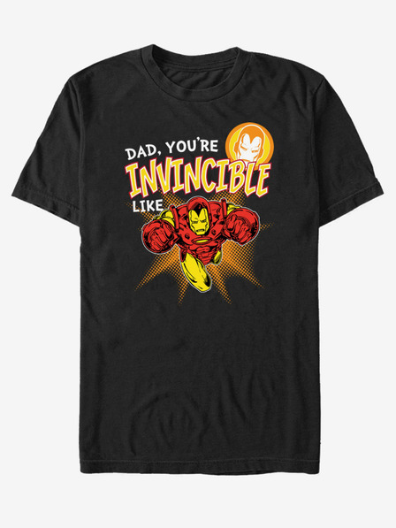 ZOOT.Fan Črna unisex majica ZOOT.Fan Marvel Invincible kot oče