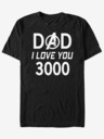 ZOOT.Fan Črna unisex majica ZOOT.Fan Marvel Dad 3000