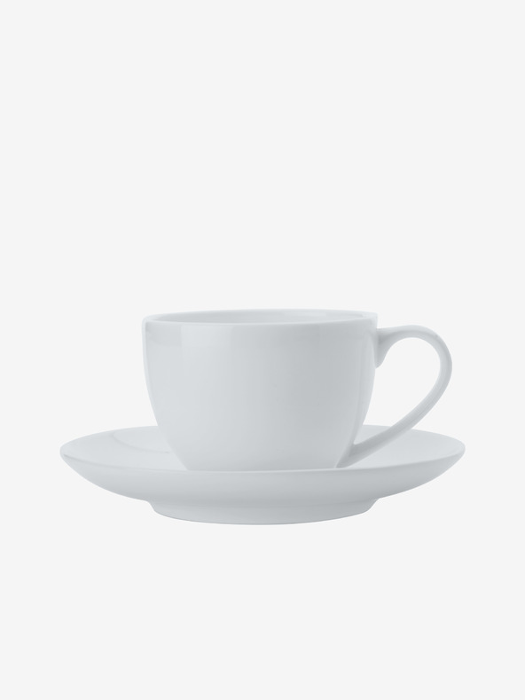 Maxwell & Williams Skodelica in krožnik za espresso Maxwell & Williams iz belega kostnega porcelana Cashmere 100ml