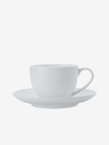Maxwell & Williams Skodelica in krožnik za espresso Maxwell & Williams iz belega kostnega porcelana Cashmere 100ml