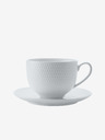 Maxwell & Williams Beli porcelan Diamonds 220ml Maxwell & Williams čajna skodelica in krožnik