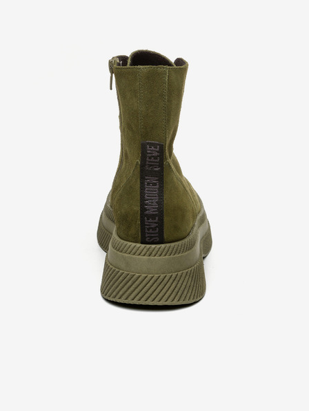 Steve Madden Temnozeleni ženski gležnjarji iz semiša Steve Madden Gaja