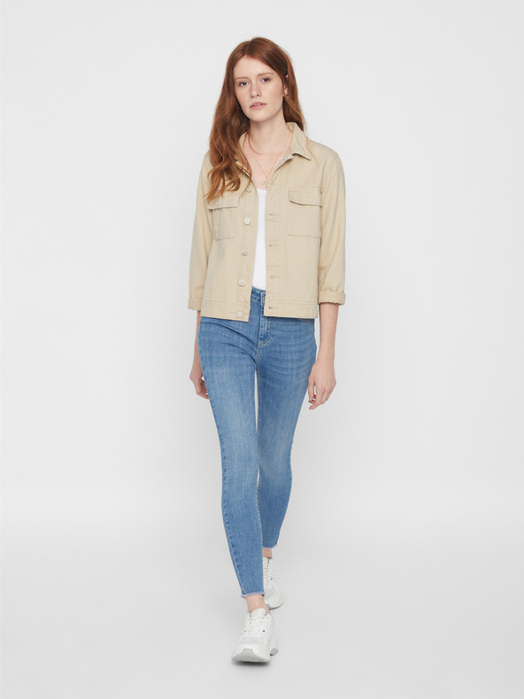 Pieces Bela ženska majica Basic Tank Top Pieces Plain