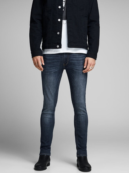 Jack & Jones Temno modre moške kavbojke Jack & Jones Liam skinny