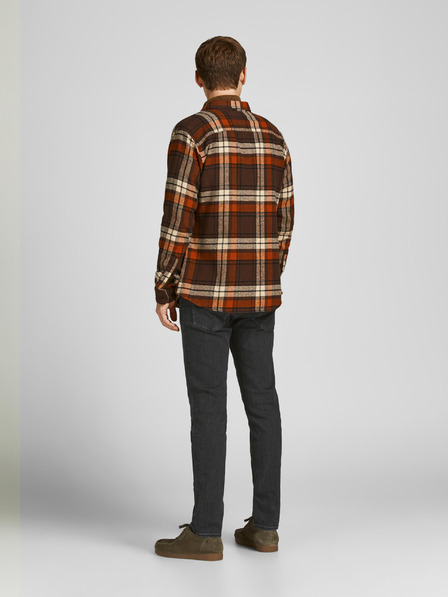 Jack & Jones Črne moške kavbojke ravnega kroja Jack & Jones Mike