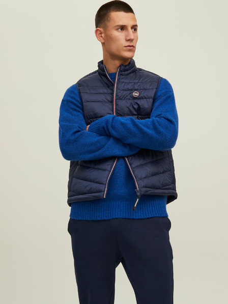 Jack & Jones Temno modra moška prešita jopica Jack & Jones Hero