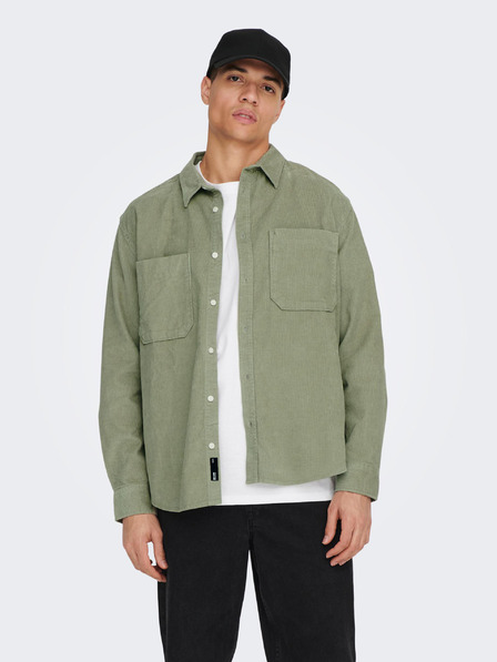 ONLY & SONS Zelena moška majica iz manšete ONLY & SONS Alp