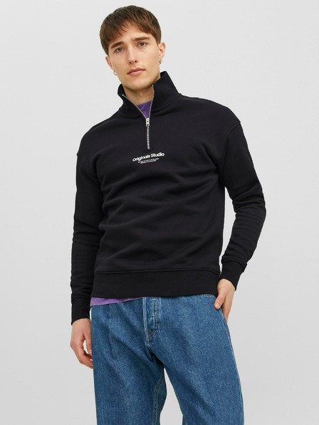 Jack & Jones Črna moška majica Jack & Jones Vester