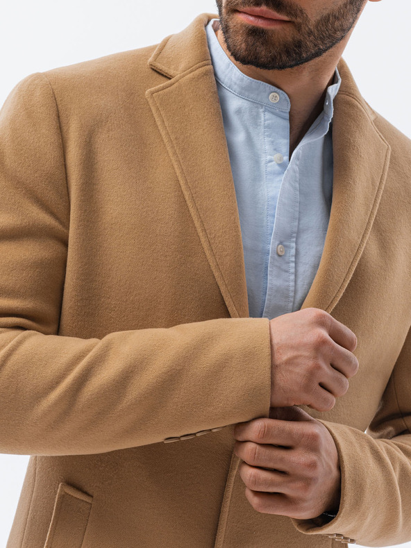 Ombre Clothing Bež Moški lahki plašč Ombre oblačila