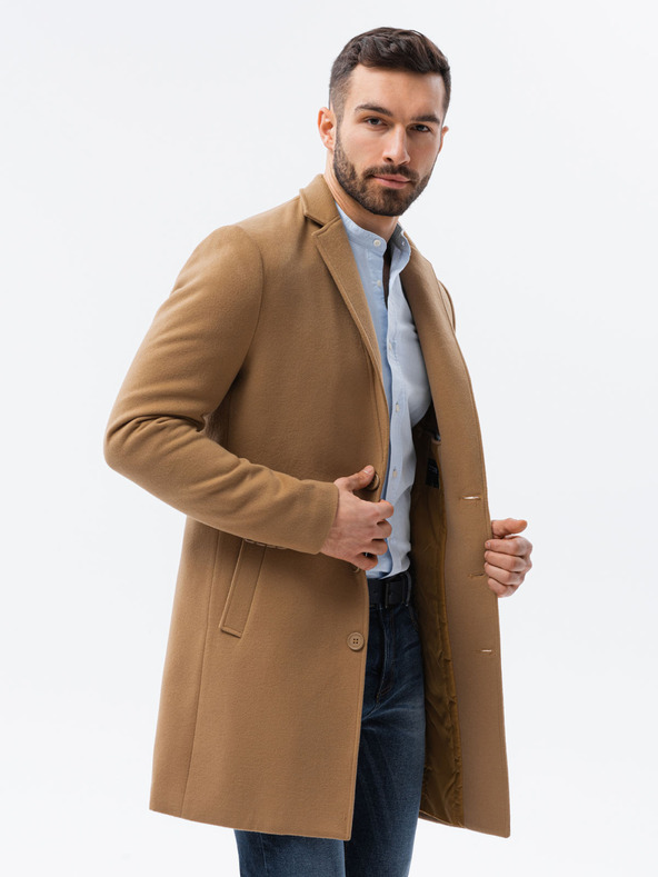 Ombre Clothing Bež Moški lahki plašč Ombre oblačila