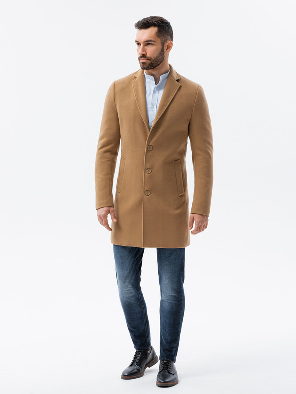 Ombre Clothing Bež Moški lahki plašč Ombre oblačila