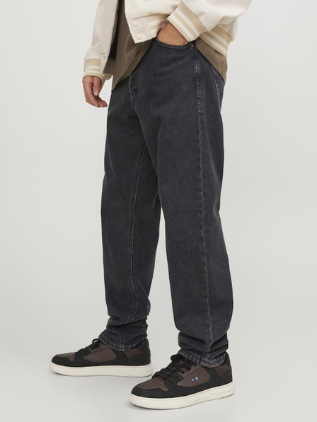 Jack & Jones Črne moške kavbojke ravnega kroja Jack & Jones Chris