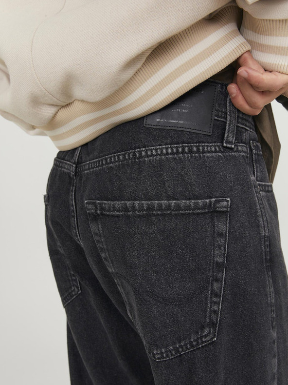 Jack & Jones Črne moške kavbojke ravnega kroja Jack & Jones Chris