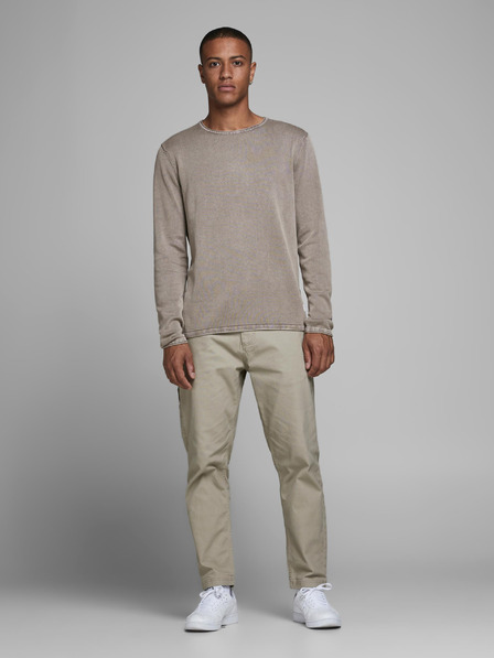 Jack & Jones Svetlo rjav moški pulover Jack & Jones Leo