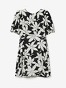 Desigual Desigual Nashville belo-črna ženska cvetlična obleka