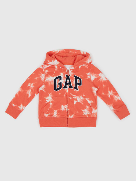 GAP Otroški pulover s batiko potiskom in logotipom GAP